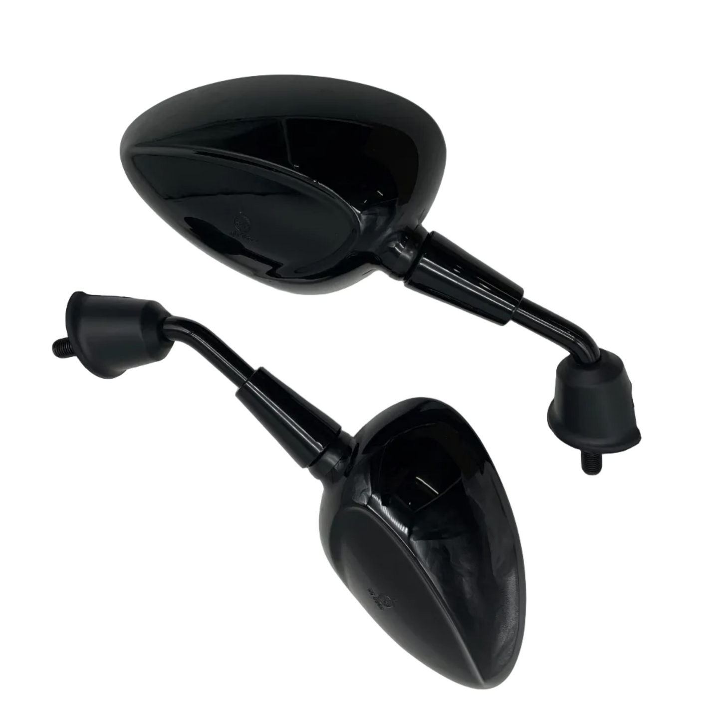 Zestaw krótkich lusterek Sport - Vespa Sprint / Primavera - M10 - Euro5+ - na 2024 - Błyszcząca czerń