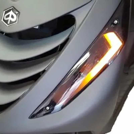 Power1 - LED Knipperlichten Voorzijde - Matrix / Flow / Audi - Smoke - Piaggio Zip - 24PI5061