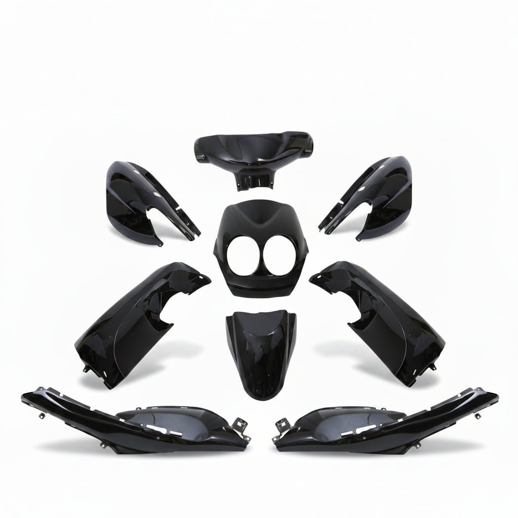 Kit de carenados - 9 piezas - Yamaha Aerox - negro mate - modelo antiguo de Aerox anterior a 2014