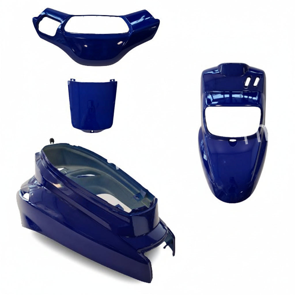 Kappenset - 4 Delig - Yamaha BWS / MBK Booster 12 inch 2004-2007 - Glans Blauw -