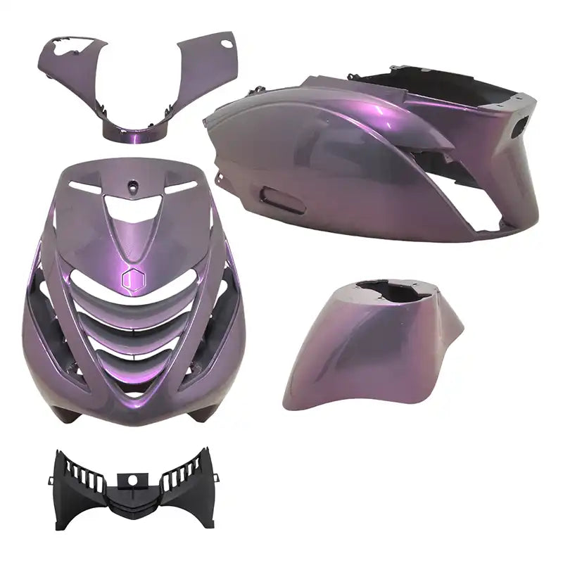Kappenset – Piaggio Zip – 5-delig - met SP neus – Porsche Purple / Grey