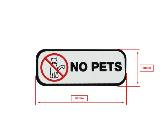Originele Sticker 'No-Pets' - Origineel - Euro5+ - 576953