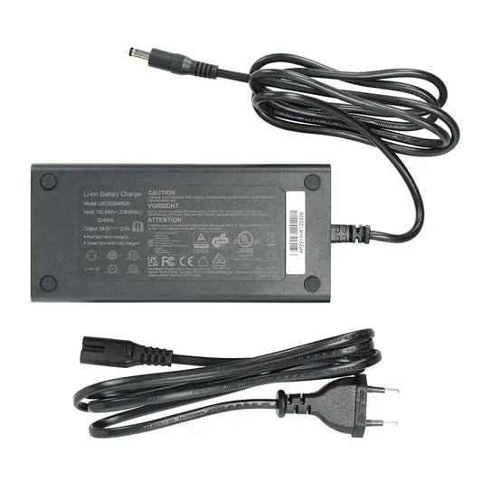 Acculader (54.6V 2A DC 5.5 / 2.1) - V8 - V20 Fatbike