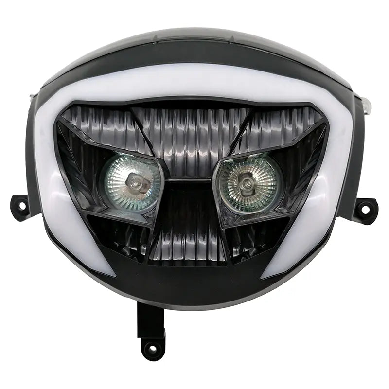 Halogeen Koplamp Unit met LED Tube voor Piaggio Zip - 'Booskijker'