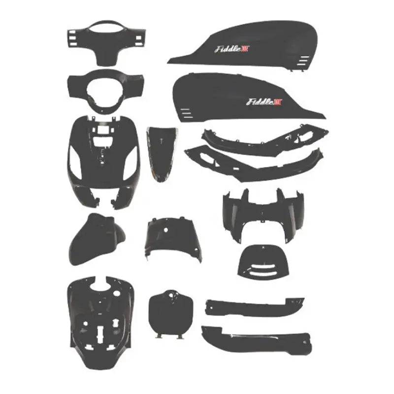 Kappenset - Sym Fiddle 3 - 16-delig - Mat Zwart