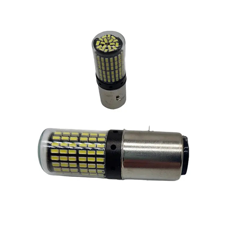 LED Lamp - 12V - H6 / BA20D fitting - 144 LEDs