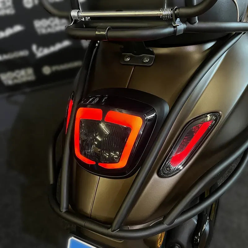Power1 LED Tube Rear Light - Model 'Bril' - Sprint / Primavera / Elettrica - Euro 4/5 models - Smoke