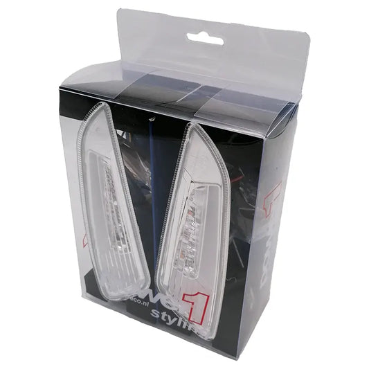 Power1 - RAW LED Tube Knipperlichten - Helder / Transparant - Voorkant - Sprint / Primavera / Elettrica