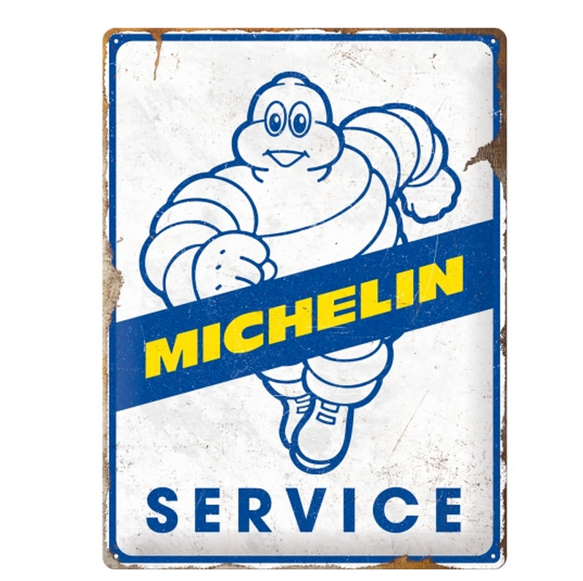Targa in metallo con motivo - 40x30 - Michelin Service