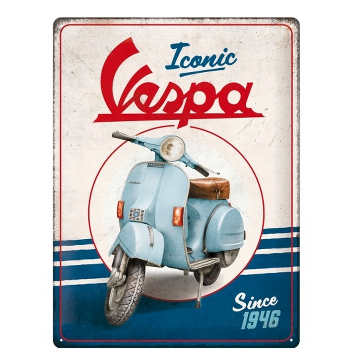 Plaque en métal à motif - 30x40 - Vespa - Icône depuis 1946