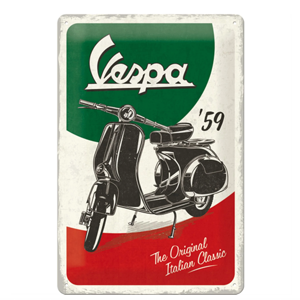 Targa in metallo con motivo - 30x20 - Vespa - L'originale classico italiano 59