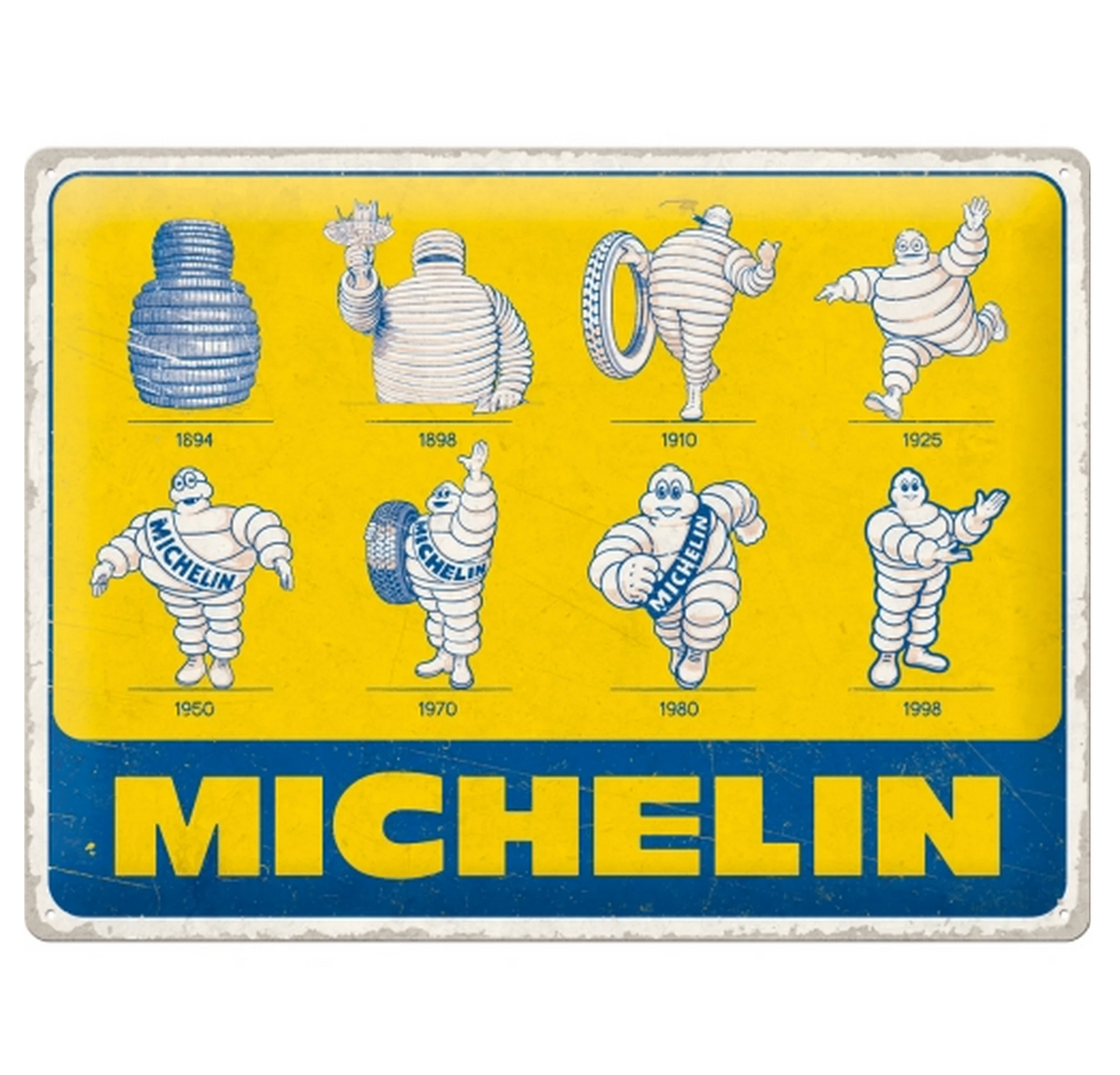 Targa in metallo con motivo - 40x30 - Michelin Evolution