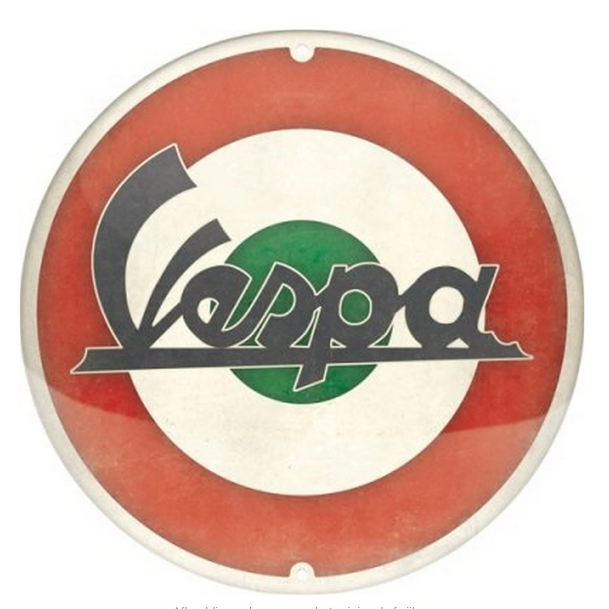 Targa in metallo con motivo - Rotonda Ø 350 mm - Vespa