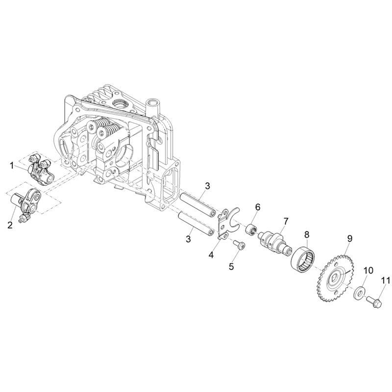06. Vespa Sprint 50 IGET 4T 3V Euro5 - 45 km/h - 2019-2022 - ZAPCD0101 - Onderdelen Nokkenas - Tuimelaar