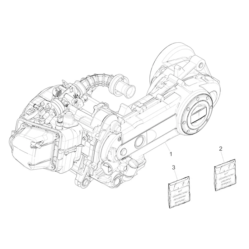 01. Vespa Sprint 50 IGET 4T 3V Euro5 - 45 km/h - 2019-2022 - ZAPCD0101 - Onderdelen Motor