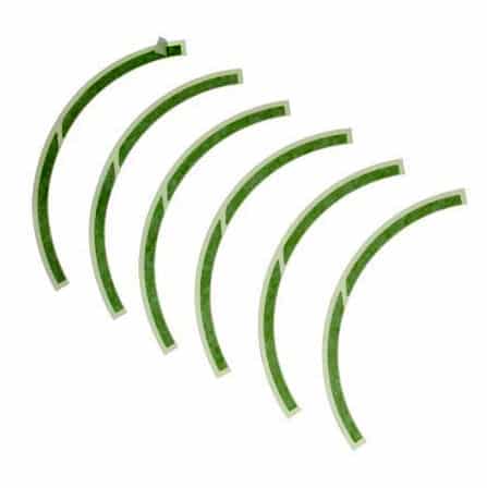 Vespa Velg Stickers - Sprint / Primavera / Elettrica - Groen / Geel / Blauw / Zwart - Voorwiel