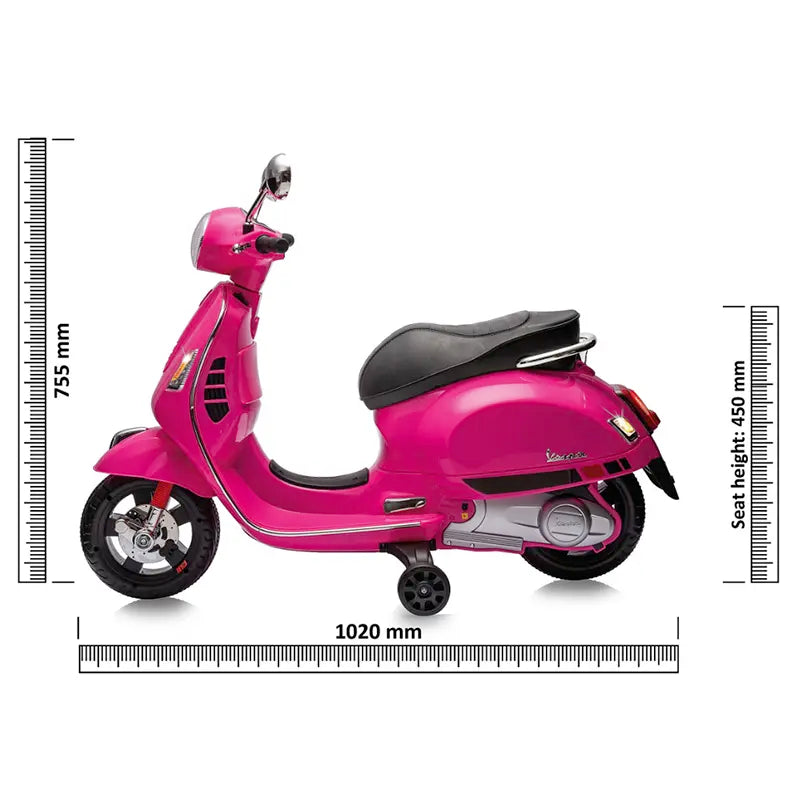 Kinder Vespa GTS Elektrisch - 12V Li-Ion - Vanaf 3 Jaar - Roze