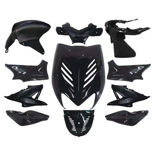 Kappenset - 11-Delig - Yamaha Aerox / MBK Nitro - Tot 2013 - Metallic Zwart