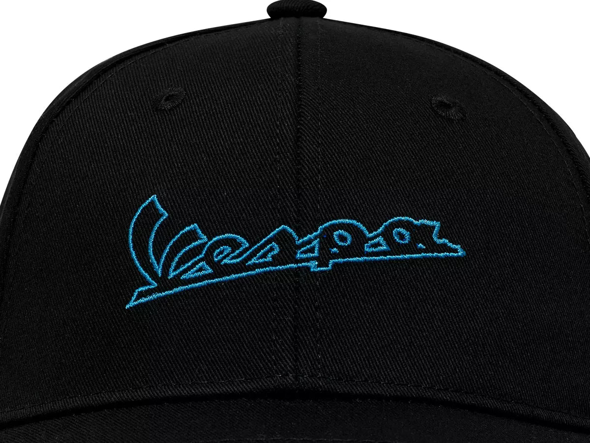 Pet - Origineel - Vespa - Zwart - Blauw Vespa Logo - PI8L0031BLK