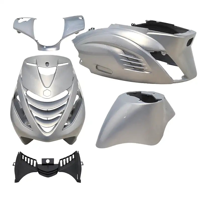 Kappenset – Piaggio Zip – 5-delig – RS-1 - met SP neus – Platinum Silver