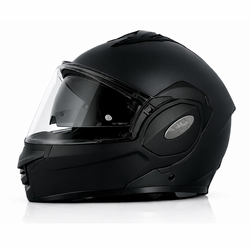 Helm Vito Reverse - Transparant Vizier - Mat Zwart - Maat L