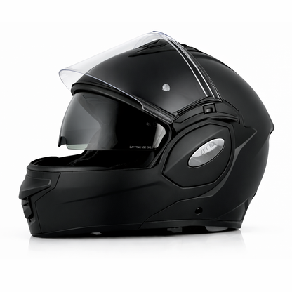Helm Vito Reverse - Transparant Vizier - Mat Zwart - Maat L