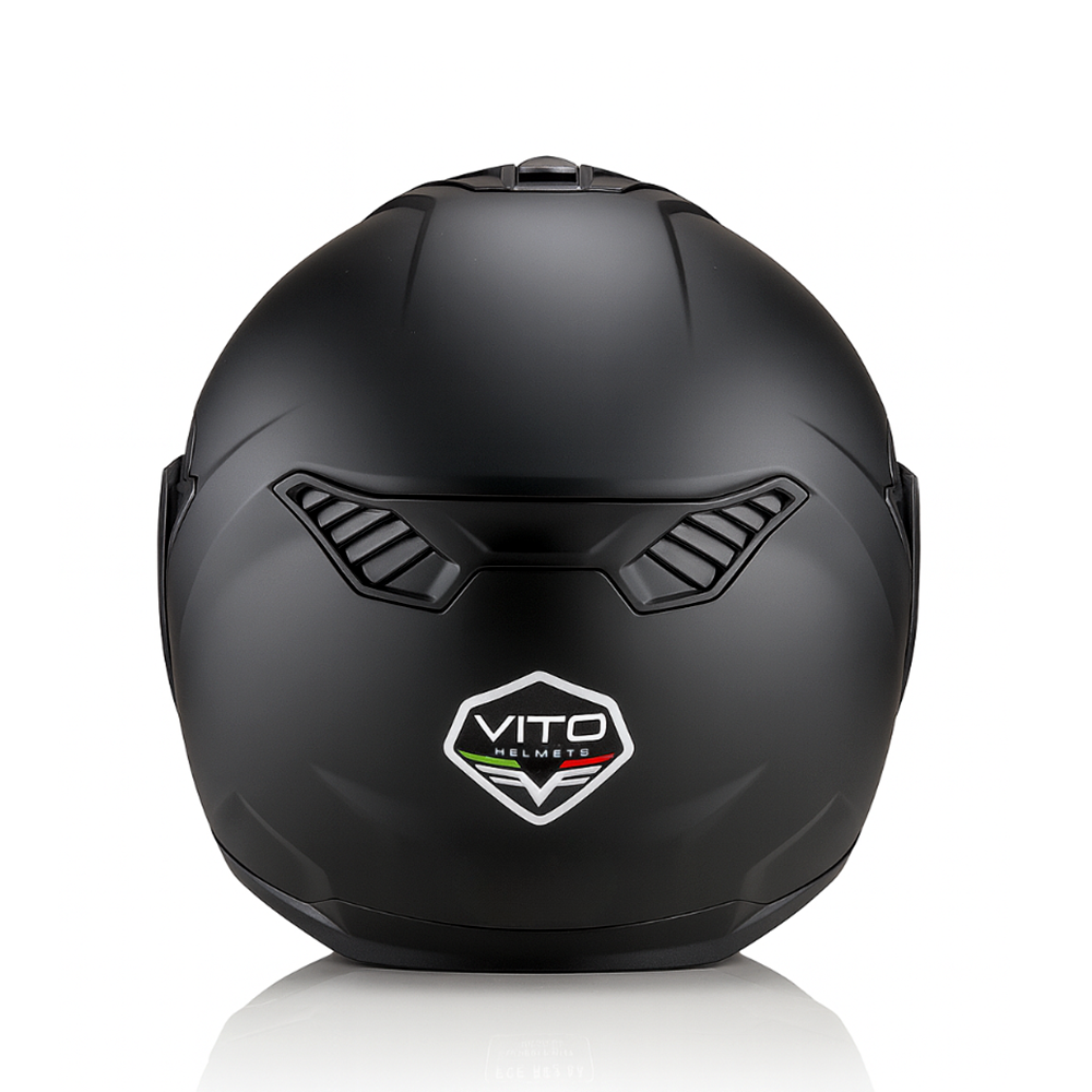 Helm Vito Reverse - Transparant Vizier - Mat Zwart - Maat L