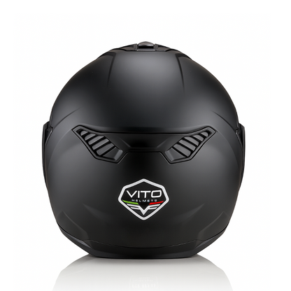 Helm Vito Reverse - Transparant Vizier - Mat Zwart - Maat L