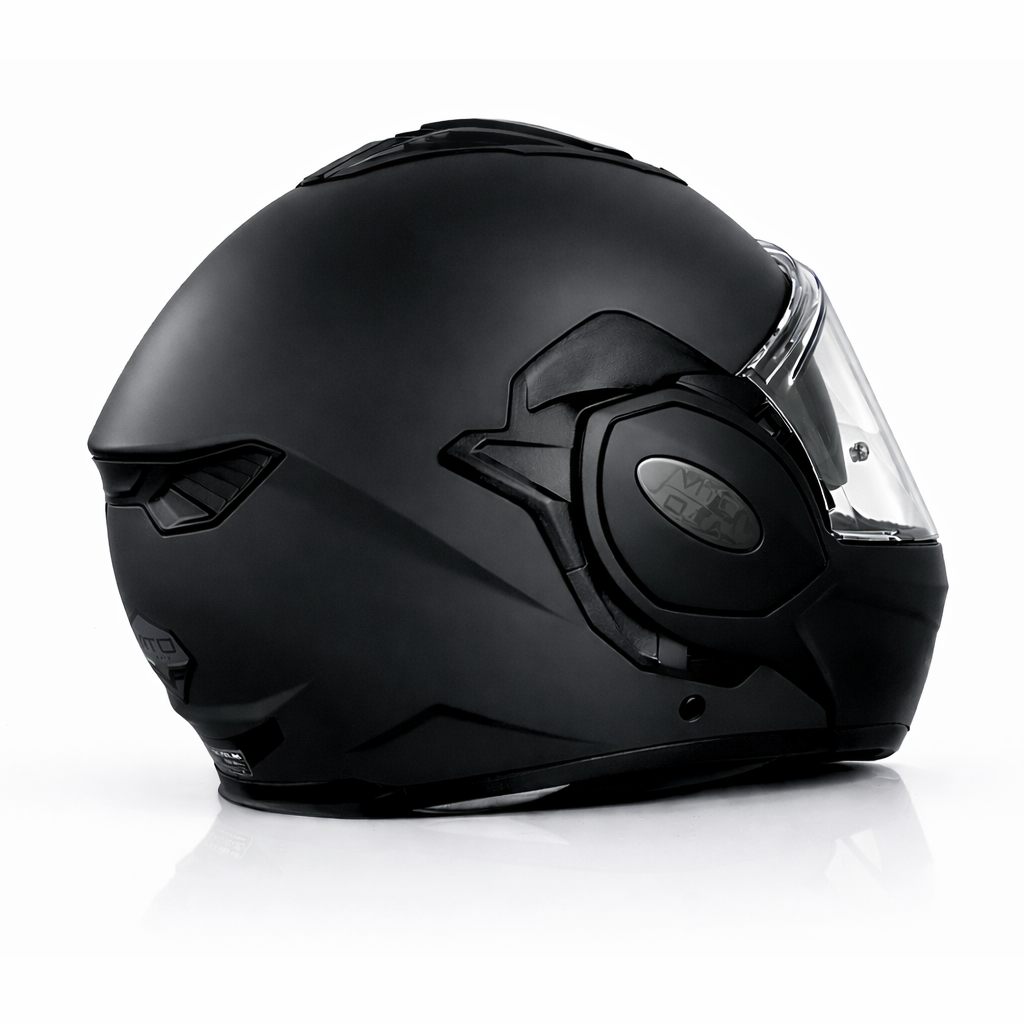 Helm Vito Reverse - Transparant Vizier - Mat Zwart - Maat L