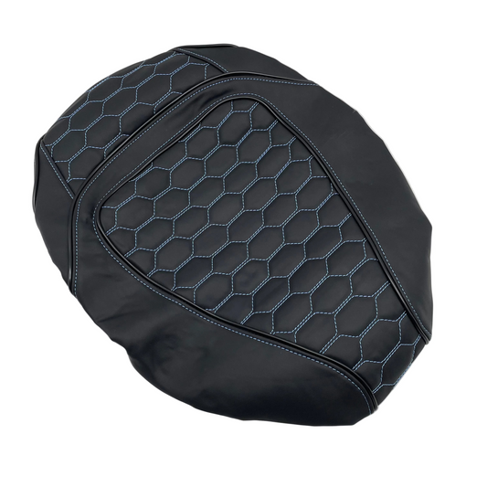 Buddyseat cover - Piaggio Zip - Audi RS Patroon Licht Blauw - Zip2000 - Buddydek