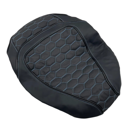Buddyseat cover - Piaggio Zip - Audi RS Patroon Licht Blauw - Anti Slip - Zip2000 - Buddydek