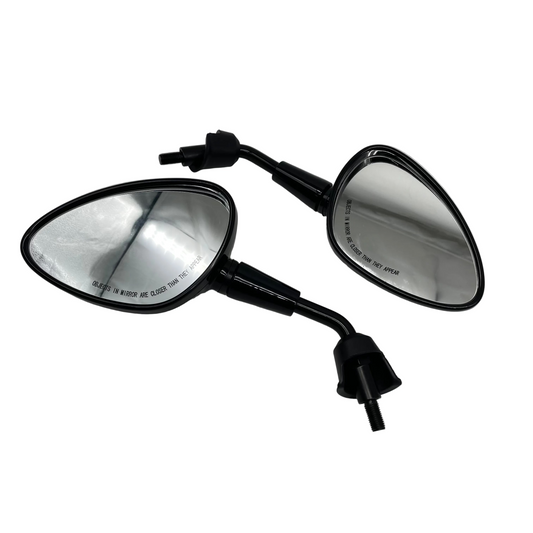 Zestaw krótkich lusterek Sport - Vespa Sprint / Primavera - M10 - Euro5+ - na 2024 - Błyszcząca czerń