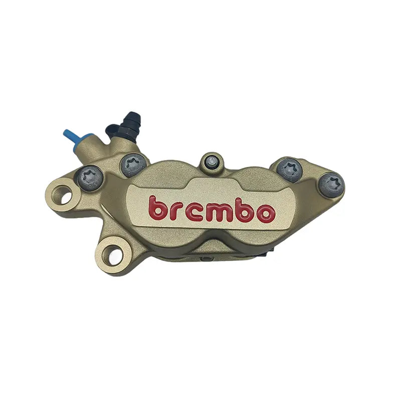 Brembo P4 30/34 C Goldline Bremssattel links + Zelioni Adapter