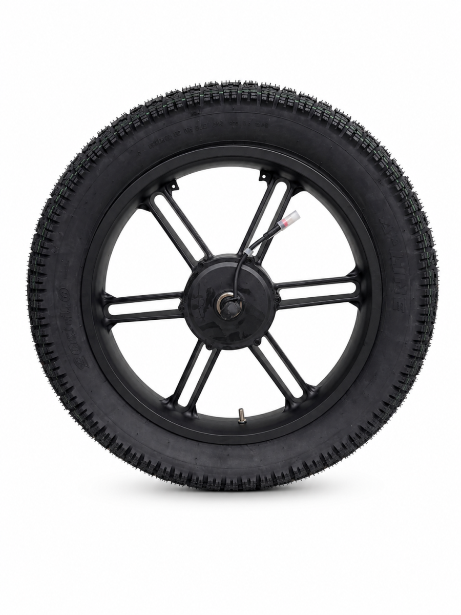 Rear wheel + motor - Fatbike - 48V- 500W - with black plug - V8 - 20 inch
