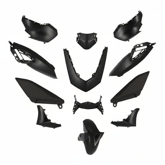 Kappenset - 12 Delig - Yamaha NMAX 125/300 - modellen na 2021 > - Mat Zwart