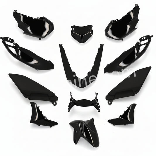 Kappenset - 12 Delig - Yamaha NMAX 125/300 - modellen na 2021 > - Glans Zwart