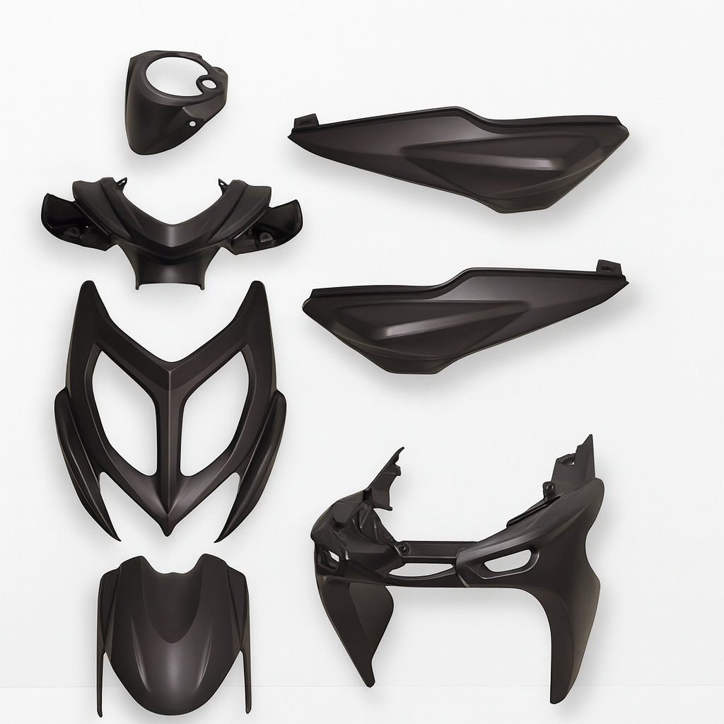 Kappenset - 7-Delig - Yamaha Aerox - Mat Zwart - modellen 2013-2018