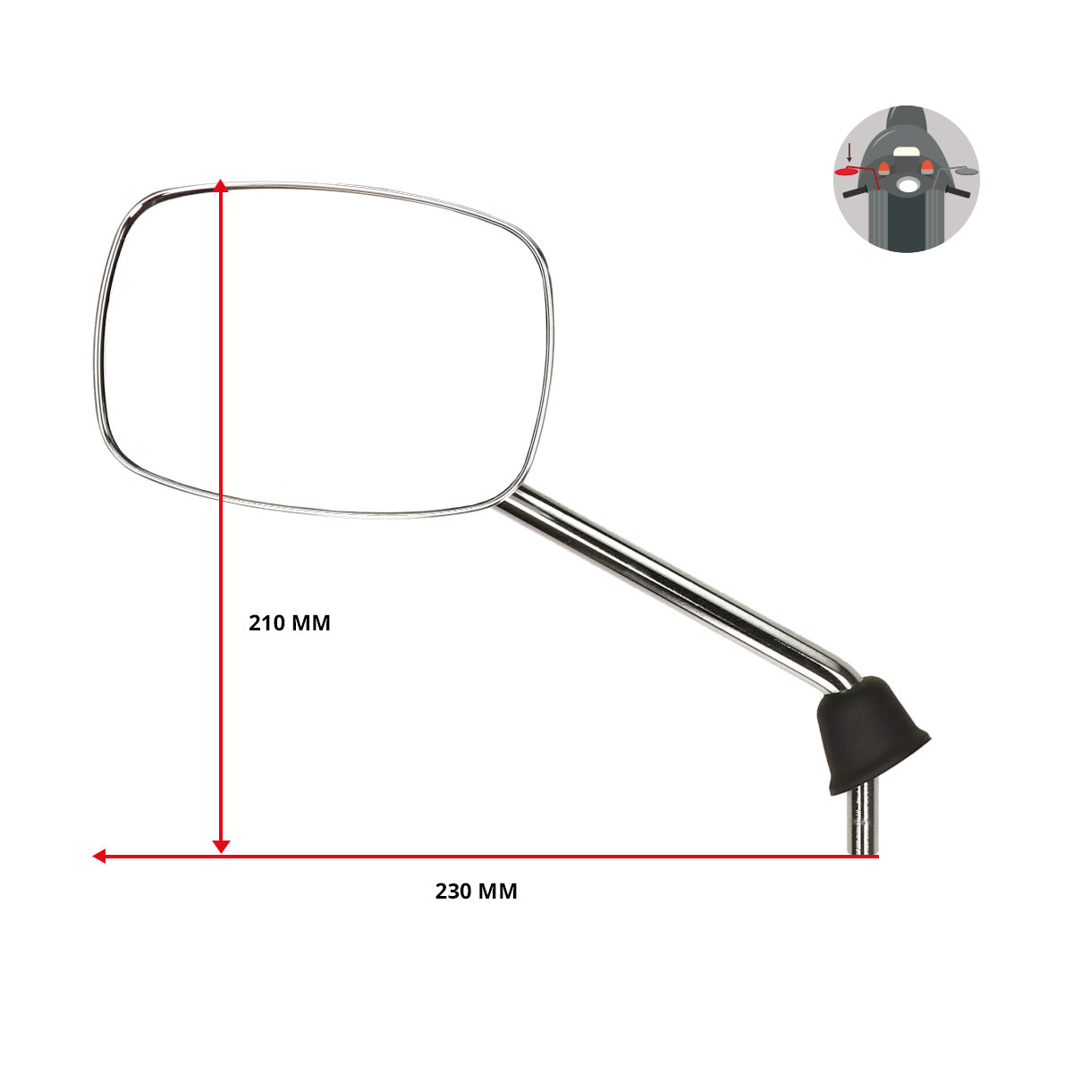 Originalspiegel - Vespa S - Links - CM178901
