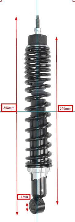 Originele Schokbreker - Achterkant - Vespa GT / GTS / GTV / GT2000 - 1C004531R