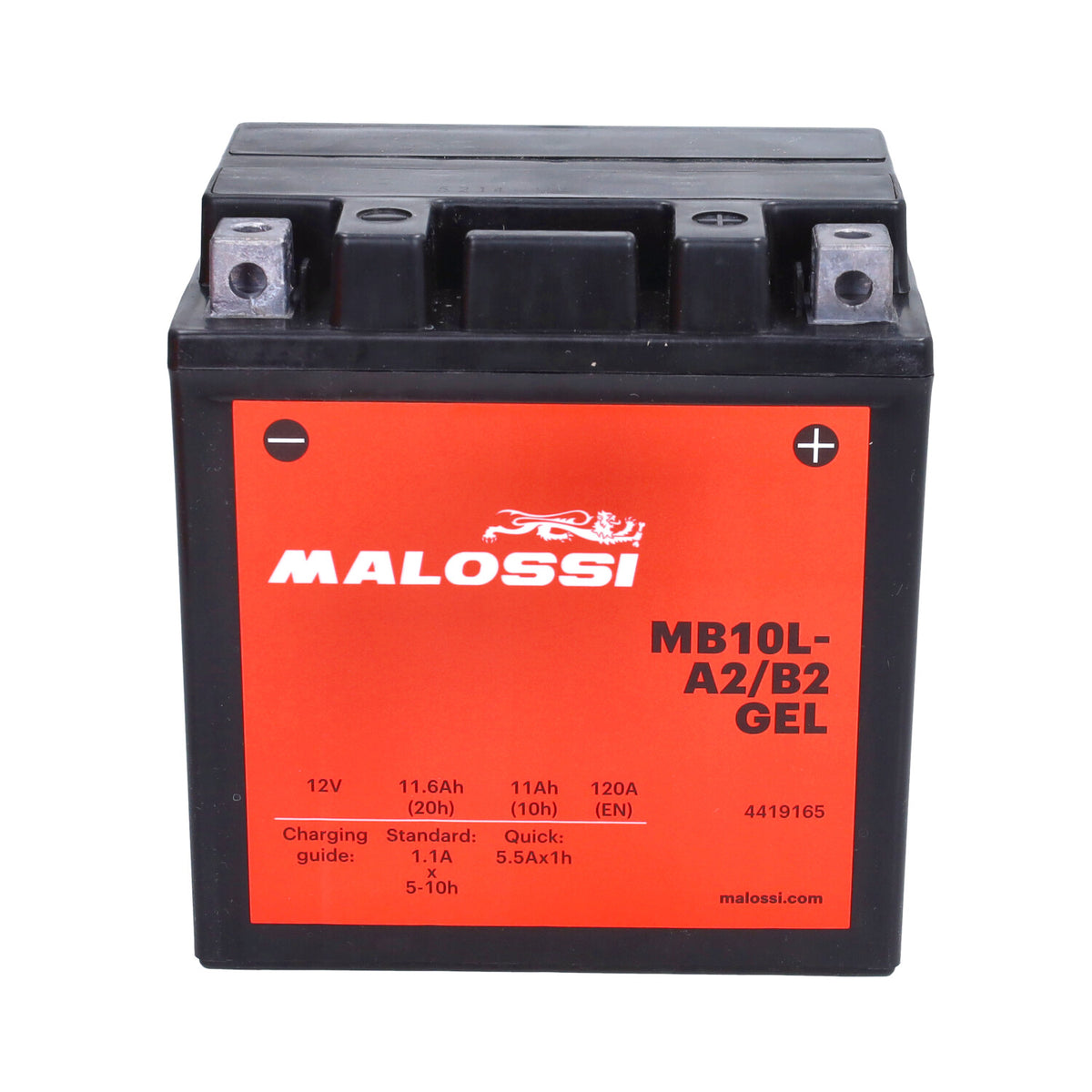 Batterie Malossi MB10L-A2/B2 -Scellée 12v-11Ah sans entretien (gel/acide inclus) - 2T - Gilera Runner - 4419165