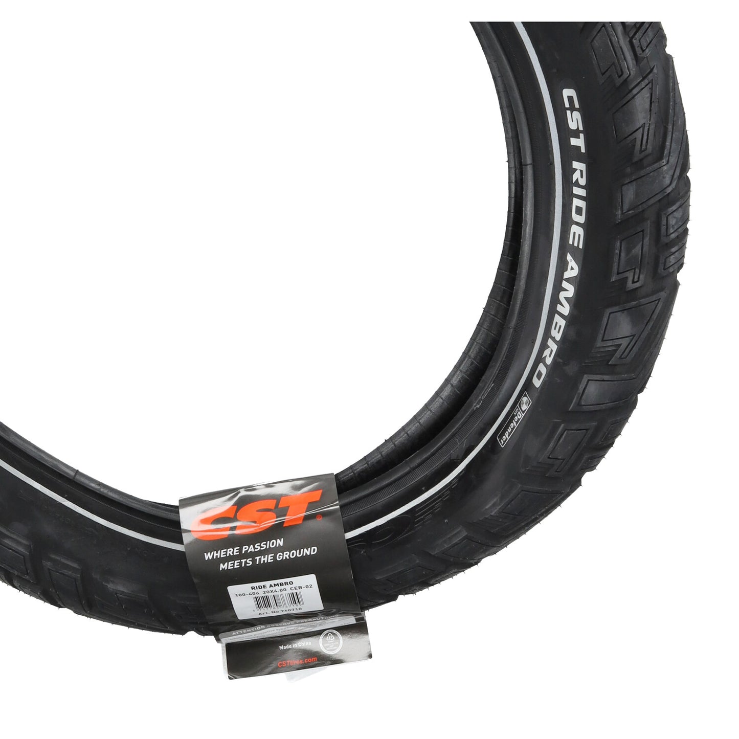 Buitenband -  Fatbike - CST - Reflectie E-keur - 20x4.0 - Tourance/Ride-Ambro
