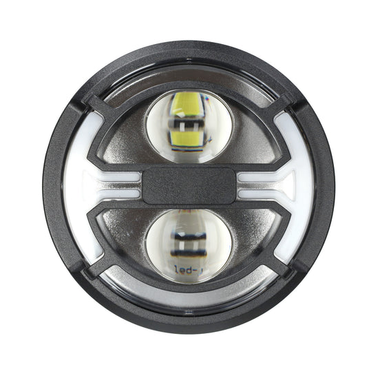 Led koplamp + montageset - Fatbike -  5 polige -  V8 - ingebouwd knipperlichten