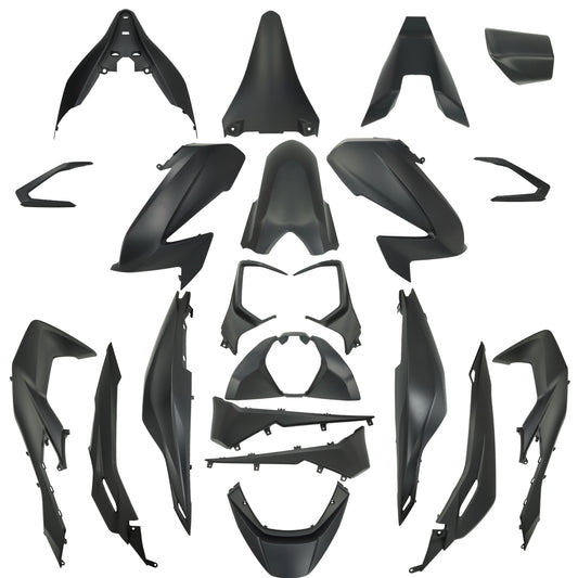 Kappenset - 13-Delig - Honda Forza - 350cc - 2021 t/m 2024 - Mat Zwart