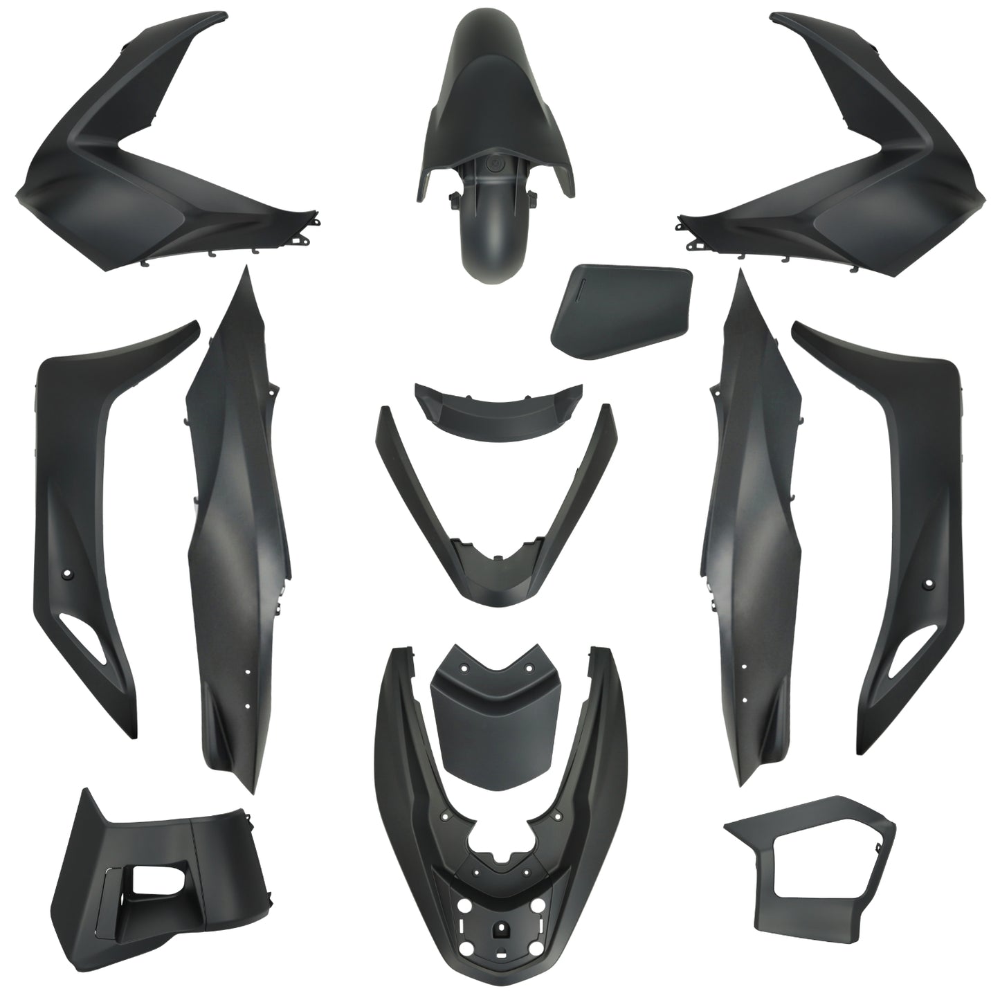 Kappenset - 13-Delig - Honda PCX - 125cc / 150cc - 2014 t/m 2017 - Mat Zwart