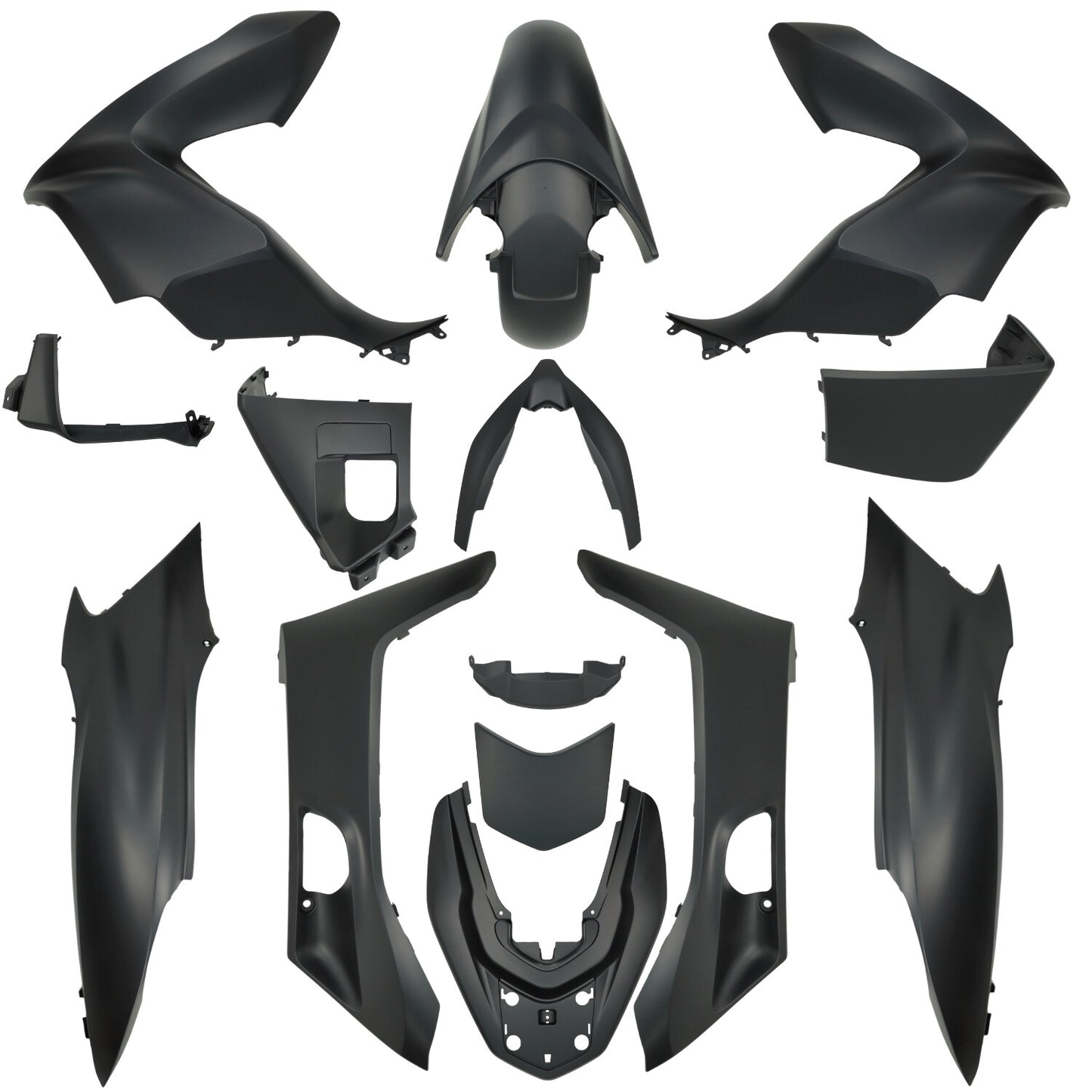 Kappenset - 13-Delig - Honda PCX - 125cc / 150cc - 2018 t/m 2021 - Mat Zwart