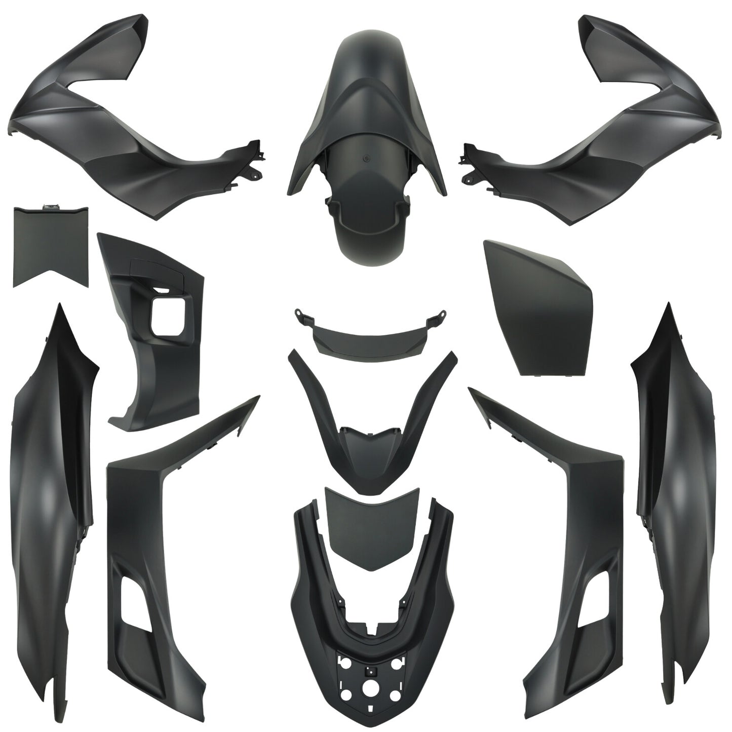Kappenset - 13-Delig - Honda PCX - 125cc / 150cc - 2022 / 2023 - Mat Zwart
