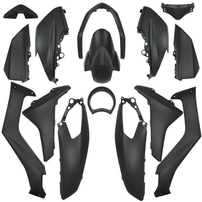Kappenset - 10-Delig - Yamaha N-Max 125cc / 155c - 2015 t/m 2019 - Mat Zwart