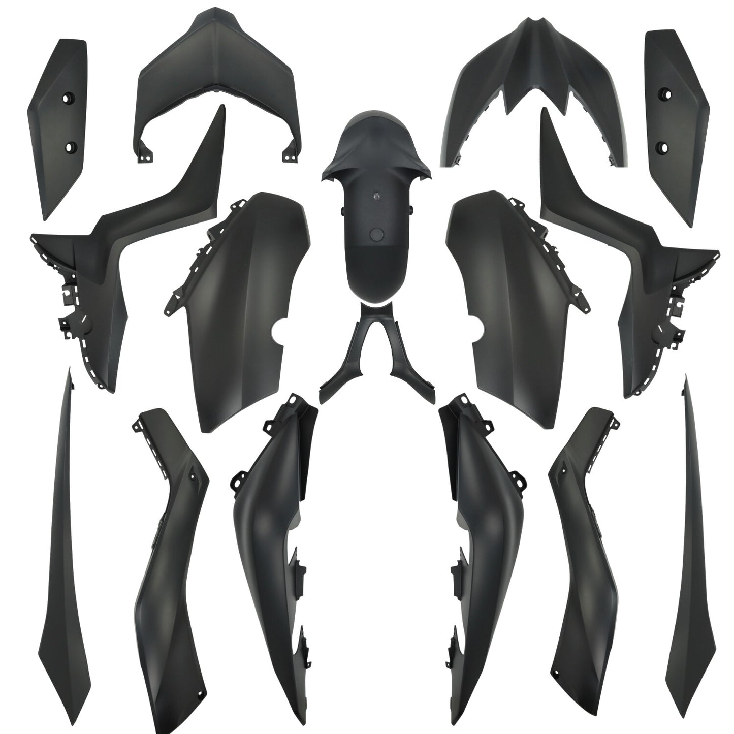 Kappenset - 13-Delig - Yamaha Xmax 300c - 2018 t/m 2020 - Mat Zwart
