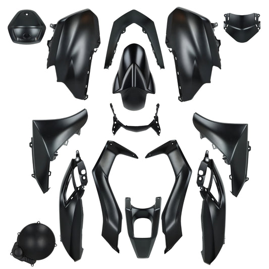 Kappenset - 10-Delig - Yamaha N-Max 125cc / 155c - Vanaf 2020 - Mat Zwart