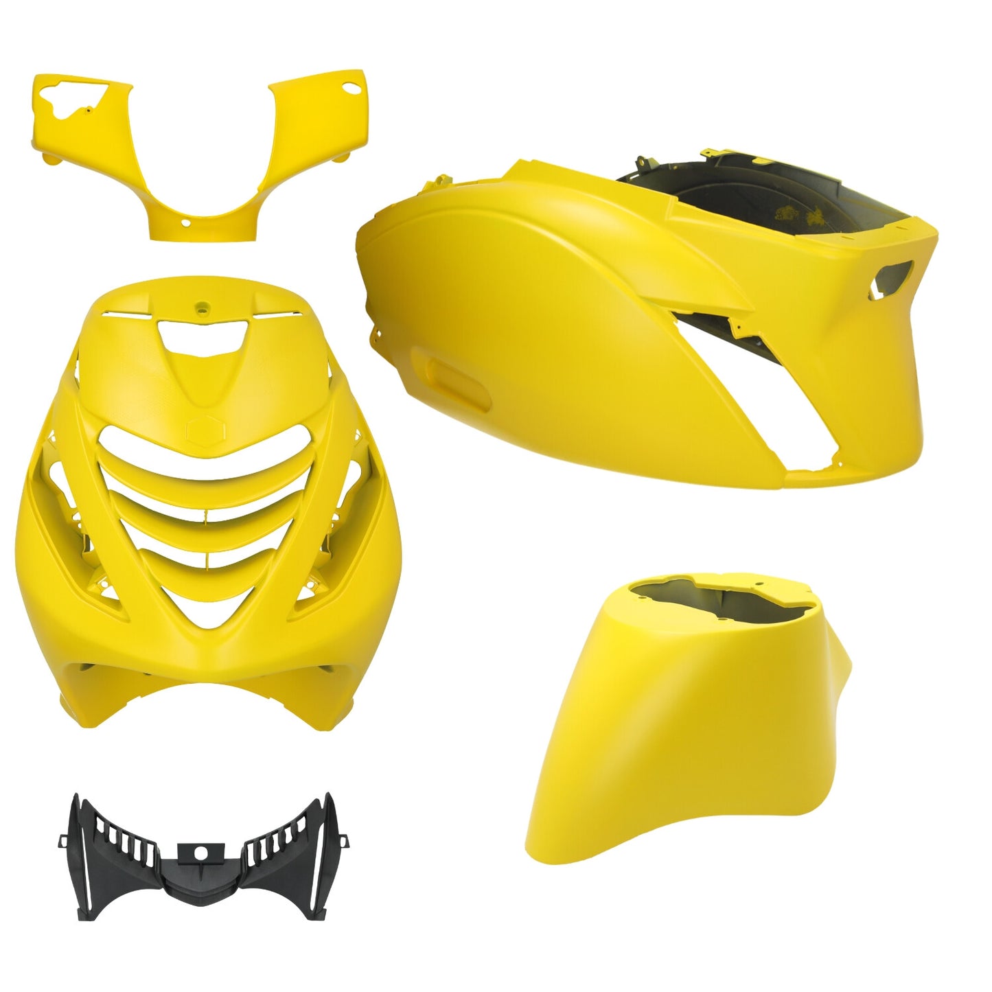 Kappenset – Piaggio Zip – 5-delig - met SP neus – Mat Geel